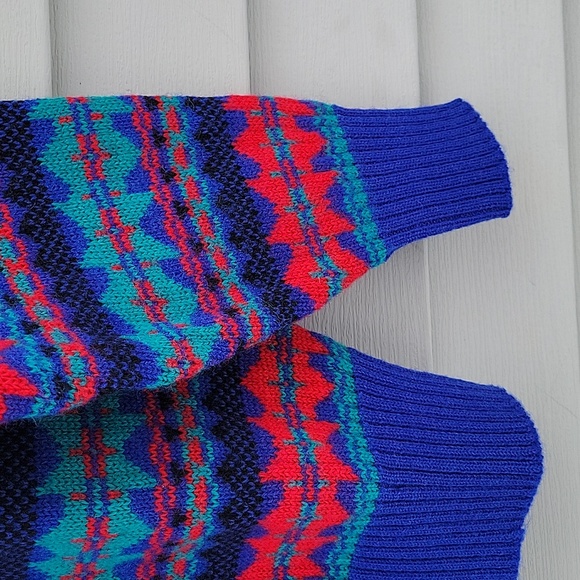 LL BEAN VINTAGE 100% WOOL MULTICOLORED MEDIUM MEN'S SWEATER NWOT - Picture 10 of 17